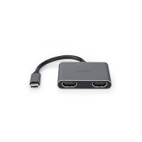 NEDIS USB-C? Adapter USB 3.2 Gen 1  USB-C? Stecker  2x HDMI?   4K@30Hz  0.10 m  Rund  Vernick