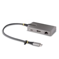 STARTECH.COM USB-C Multiport Adapter - 4K 60Hz HDMI - 2 Port USB Hub - 100W PD - Works with Chromebo
