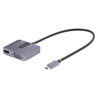 STARTECH.COM USB C Video Adapter USB C to HDMI VGA Multiport Adapter 3,5mm Audio Output 4K 60Hz HDR