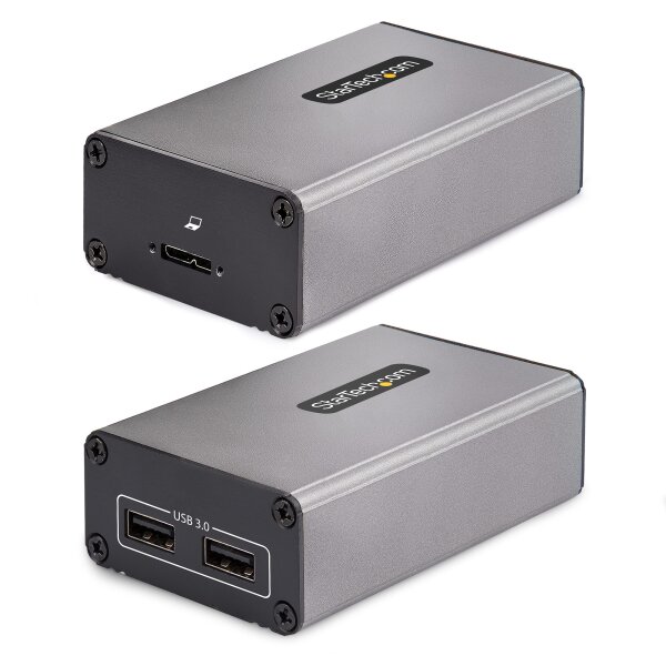 StarTech.com 2-Port USB 3.0 Extender over OM3 Multimode Fiber, LC/LC, 2x 5Gbps USB-A Hub, 350m (1150