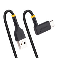 STARTECH.COM 6in (15cm) USB A to C Charging Cable Right Angle, Heavy Duty Fast Charge USB-C Cable, U