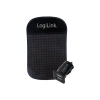 LOGILINK USB 2-Port Car charger set, with anti-slip mat, black