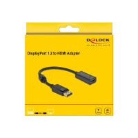 DELOCK Adapter DisplayPort 1.2 Stecker zu HDMI Buchse 4K...