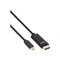 INLINE USB Display Kabel USB-C Stecker zu HDMI DP Alt Mode 4K2K schwarz 2m Schwarz
