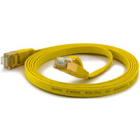 WANTEC Patchkabel CAT6A extraflach FTP gelb 0,50m