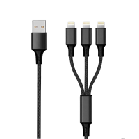 2GO 3 in 1 USB Ladekabel - schwarz - 150cm für Apple...