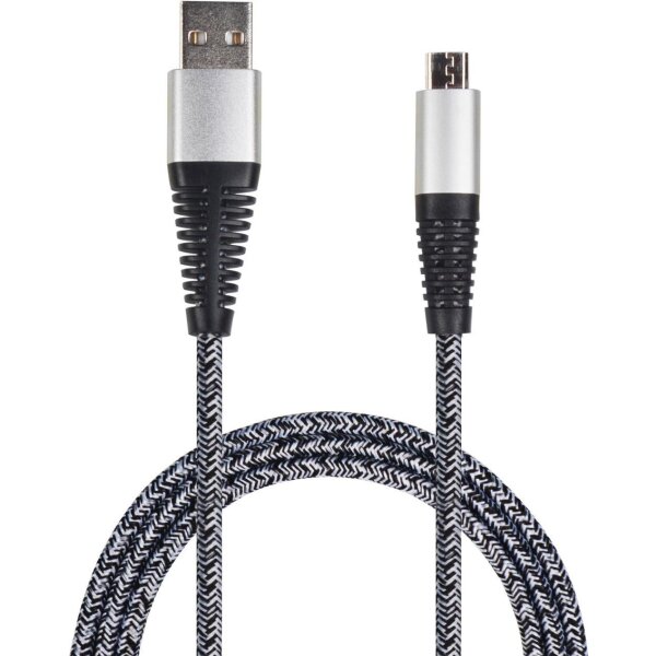 2GO Cable Micro-USB 1m silver