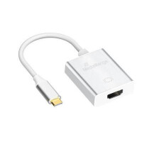 MEDIARANGE USB Type-C 3.1 auf HDMI converter, silver