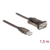 DELOCK Adapter USB2.0 Typ-A > 1x Seriell RS-232 D-Sub...
