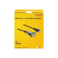 DELOCK Adapter USB Type-A to 1 x serial RS-232 DB9 -...