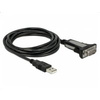 DELOCK Adapter USB Type-A to 1 x serial RS-232 DB9 - Kabel USB / seriell - USB (M) bis DB-9 (M) - 3