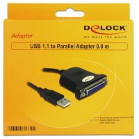 DELOCK USB Adapter 25pol. parallel  0,8m