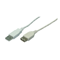 LOGILINK USB 2.0 Verlängerungskabel, grau, 2m