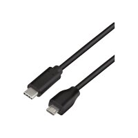 LOGILINK USB 2.0 Kabel, C/M zu Micro-USB/M 1,00m schwarz