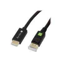 TECHLY DisplayPort 1.2 auf HDMI Kabel schwarz 2m