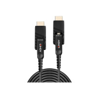 LINDY 20m Fibre Optic Hybrid Micro-HDMI 18G Cable with...