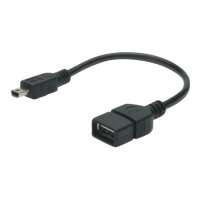 ASSMANN USB 2.0 adapter cable. OTG. type mini B - A M/F. 0