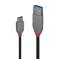 LINDY USB 3.1 Typ C an A Adapterkabel Anthra Line 0.15m