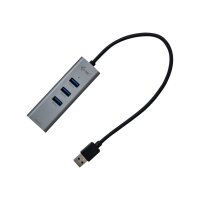 I-TEC USB 3.0 Metal 3-Port HUB mit Gigabit Ethernet...