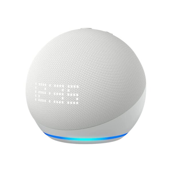 AMAZON Echo Dot 5 Weiß mit Uhr
