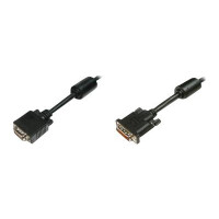 ASSMANN DVI adapter cable. DVI(24+5) - HD15. 2x ferrit M/M