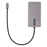 STARTECH.COM USB C Multiport Adapter Dual HDMI Video 4K 60Hz 2Pt 5Gbps USB-A Hub 100W PD GbE SD/Micr