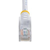 STARTECH.COM 0,5m Cat5e Ethernet Netzwerkkabel Snagless mit RJ45 - Cat 5e UTP Kabel - Weiss