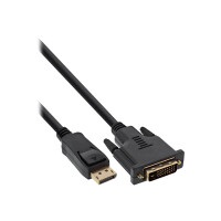 INLINE DisplayPort zu DVI Konverter Kabel Schwarz 0,5m...
