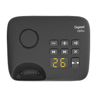 GIGASET C575A schwarz schnurlos analog (DECT) Anrufbeantworter TFT-Farb-Display Freisprechen