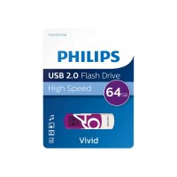 PHILIPS USB-Stick 64GB 2.0 USB Drive Vivid purple
