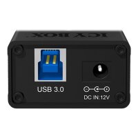 RAIDSONIC ICY BOX 13 Port USB 3.0 Hub mit USB Ladeport Hochwertiges Aluminium Gehaeuse 1x USB Ladepo