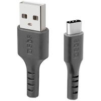 SBS USB Datenkabel mit USB Typ C-Anschluss (1,5 m), schwarz