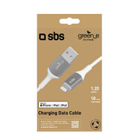 SBS GreenLine USB auf Lightning Kabel 1.2m MFi weiß...