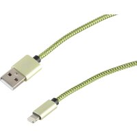 S-CONN 14-50111 0.9m USB A Lightning Grün Handykabel...