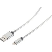 S-CONN 14-13001 1m USB A Lightning Silber Handykabel...