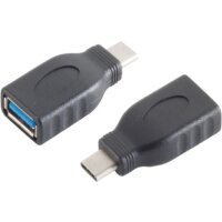 S-CONN 13-30008 USB 3.1 C USB 3.0 A Schwarz...