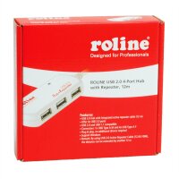 ROLINE USB 2.0 4-Port Hub mit Repeater - 12m