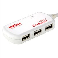 ROLINE USB 2.0 4-Port Hub mit Repeater - 12m