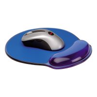 Mousepad mit Handauflage Silikon blau transparent