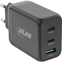 INLINE USB PD Netzteil, GaN Ladegerät, 3-Port, Dual...