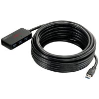 ROLINE USB 3.2 Gen 1 4-Port Hub mit Repeater, schwarz, 10 m (12.04.1098)
