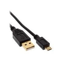 INLINE ® Micro-USB 2.0 Kabel, USB-A Stecker an Micro-B Stecker, vergoldete Kontakte, 2m