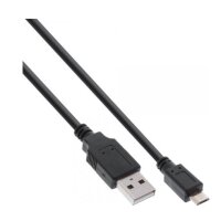 INLINE ® Micro-USB 2.0 Kabel, Schnellladekabel, USB-A Stecker an Micro-B Stecker, schwarz, 1,5m